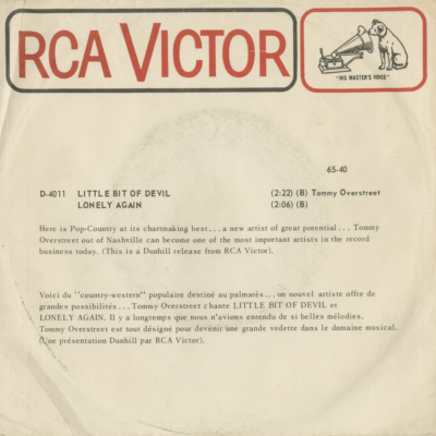 Little Bit Of The Devil / Lonely Again (1965)