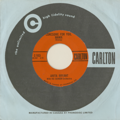 Lonesome For You Mama / A Place Called Happiness (1961)