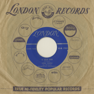 Loris Toselli: O Solo Mio / Tu Vo Fa L'Americano (1958)