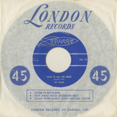 Love Is All We Need / I Need You Now (1964)