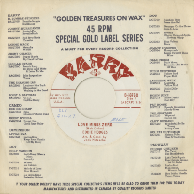 Love Minus Zero / The Water Is Over My Head