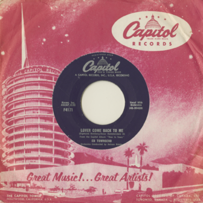 Lover Come Back To Me / Don't Ever Leave Me (1959)