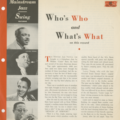 Mainstrean Jazz: Swing (1957)