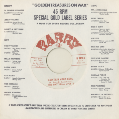 Maintain Your Cool / Baby Baby (1968)