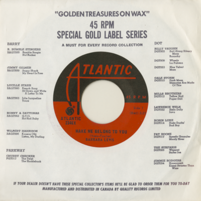 Make Me Belong To You / Girls Need Loving Care (1966)