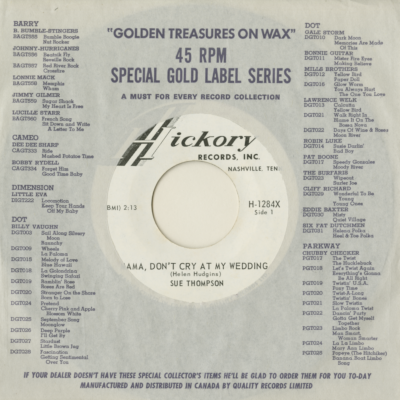 Mama Don't Cry At My Wedding / Paper Tiger