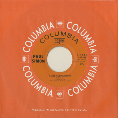 Me And Julio Down By The School Yard / Congratulations