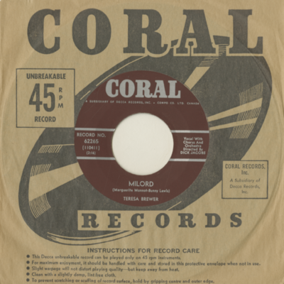 Milord / I've Got My Fingers Crossed