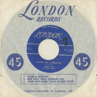 Missing On A Mountain / Look Homeward Dead Angel (1963)