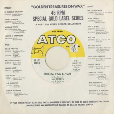 Mom Can I Talk To You / Chasin' Honey (1968)
