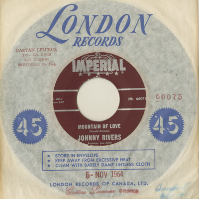 Mountain Of Love / Moody River