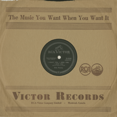 I Want You, I Need You, I Love You / My Baby Left Me (1956)