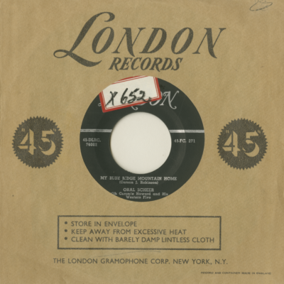 My Brlue Ridge Mountain Home / Three-Fingered Bland (1956)