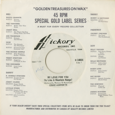 My Love For You Is Like A Mountain Range / You're Tearing My Heart Out (1967)