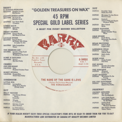 The Name Of The Game Is Love / That Someone Isn't Me (1966)