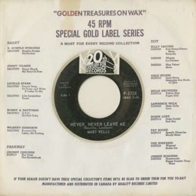 Never Never Leave Me / Why Don't You Let Yourself Go