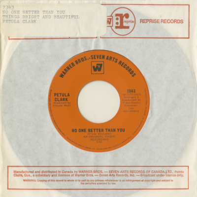 No One Better Than You / Things Bright And Beautiful