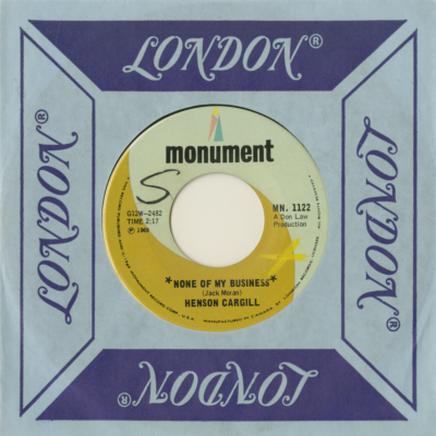 None Of My Business / So Many Ways Of Saying Sh'e Gone (1969)