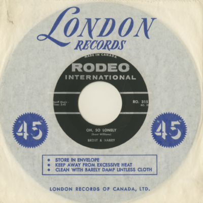 Oh So Lonely / It Hurts Me To Say Goodbye (1963)