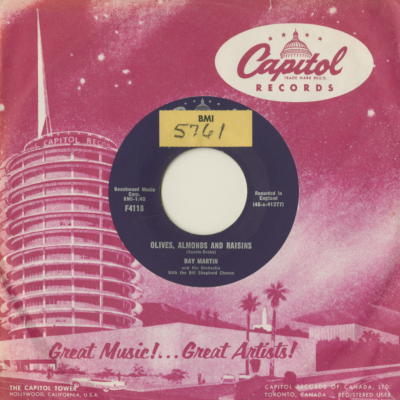 Olives Almonds And Raisins / Come Dance The Hora (1959)