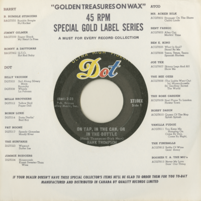 On Tap In The Can Or In The Bottle / If I Lose You Tomorrow