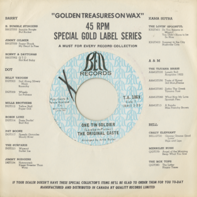 One Tin Soldier / Live For Tomorrow