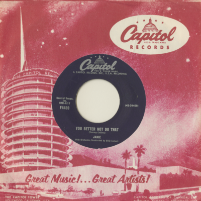 Only Girls Can Tell / You Better Not Do That (1960)