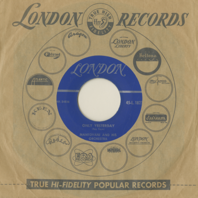 Only Yesterday / Tulips From Amsterdam (1958)