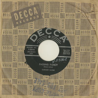 Passing Fancy / As I Love You