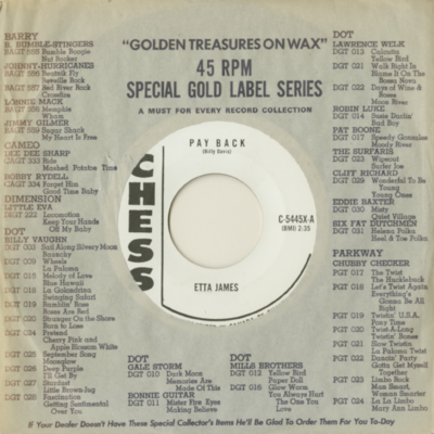 Pay Back / Be Honest With Me