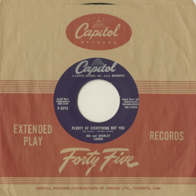 Plenty Of Everything But You / The First One To Love You (1957)