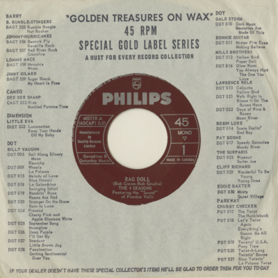 Rag Doll / Silence Is Golden