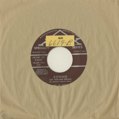 Ronnie / I Would (1958)