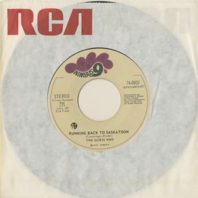 Running Back To Saskatoon / Glace Bay Blues (1972)