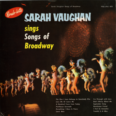 Sarah Vaughan Sings Songs Of Broadway