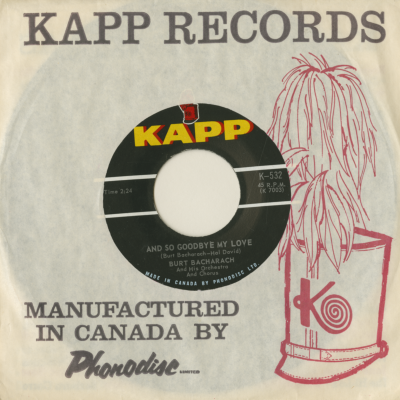 Saturday Sunshine / And So Goodbye My Love