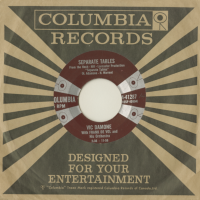 Seperate Tables / We Kiss In A Shadow