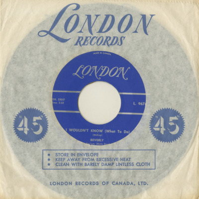 Shame / I Wouldn't Know What To Do (1964)