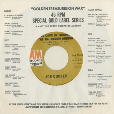 She Came In Through The Bathroom Window / Change In Louise