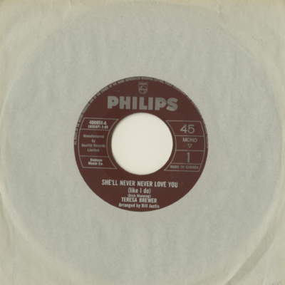 She'll Never Never Love You / The Thrill Is Gone