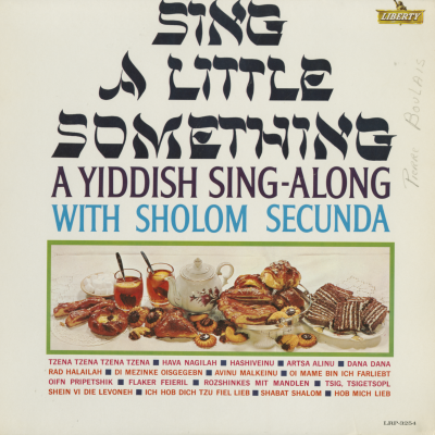 Sing A Little Something A Yiddish Sing-Along With Sholom Secunda (1962)