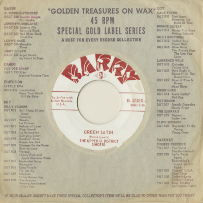 Sing Hallelujah / Green Satin (1964)