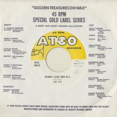 Skinny Legs And All / Watch The One