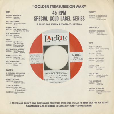 Snoopy's Christmas / It Kinda Looks Like Christmas (1968)