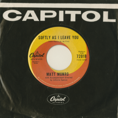 Softly As I Leave You / Is There Anything I Can Do