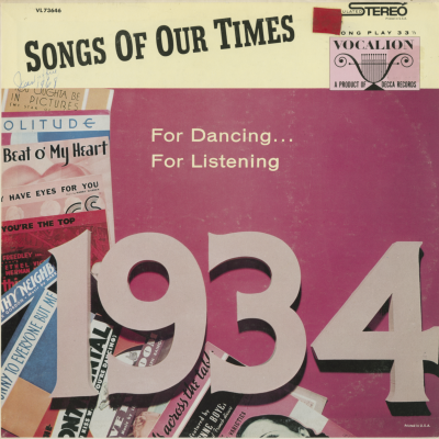 Songs Of Our Times 1934
