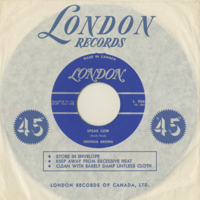 Speak Low / As Long As He Needs Me (1962)