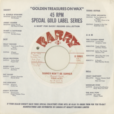 Summer Won't Be Summer / I Started A Joke