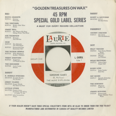 Sunshine Games / Can't Stop Now (1967)