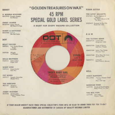 Sweet Baby Girl / My Heart's Not In It Anymore (1969)